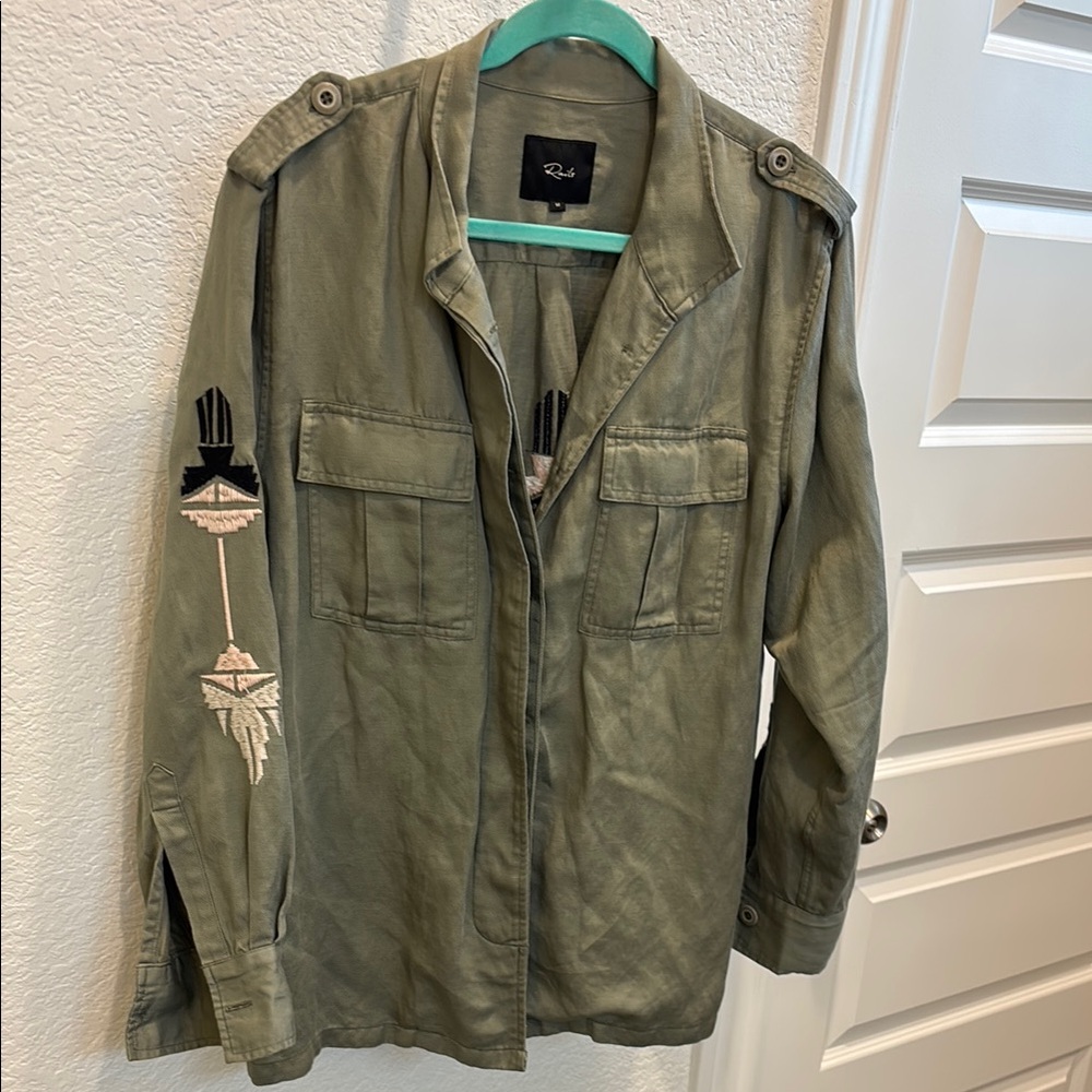 Olive Green Military Style Jacket